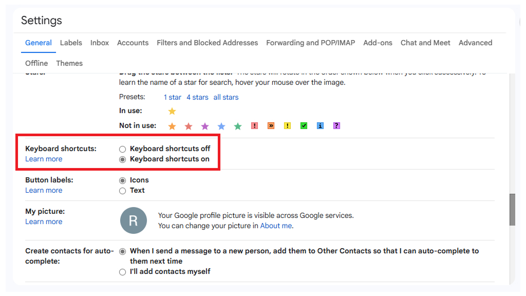 Keyboard Shortcuts
