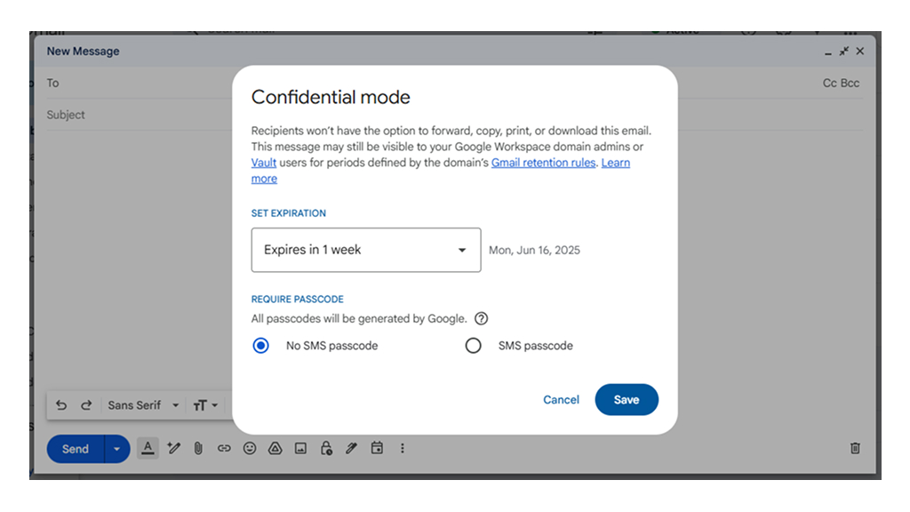 Sending Confidential Emails