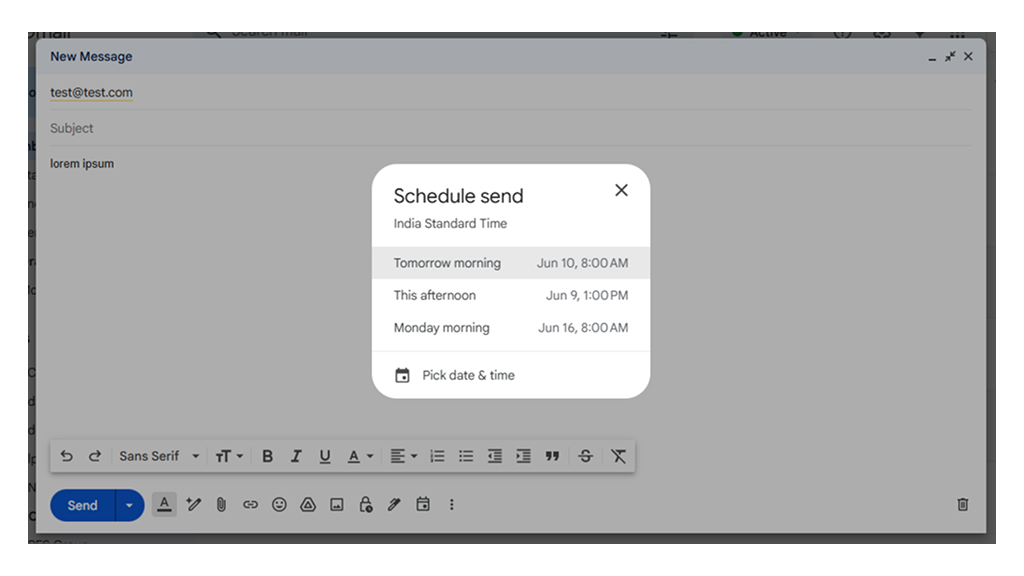 Scheduling Emails