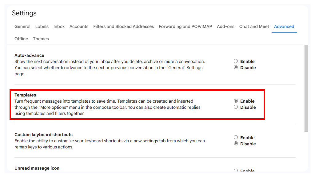 Custom Email Templates