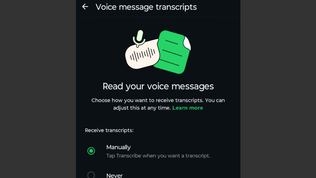 Transcribe Voice Messages
