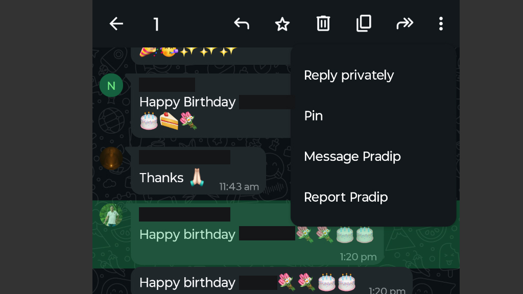 Reply Privately in Groups