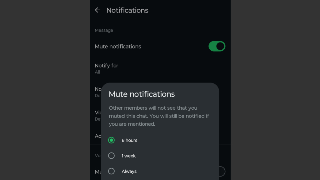 Mute Groups without Leaving