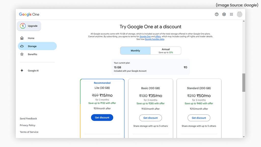 Finally, Upgrade Your Google One Plan for More Storage