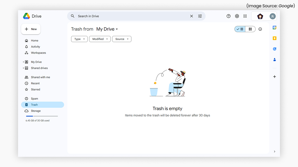 Empty the Trash to Reclaim Storage Immediately