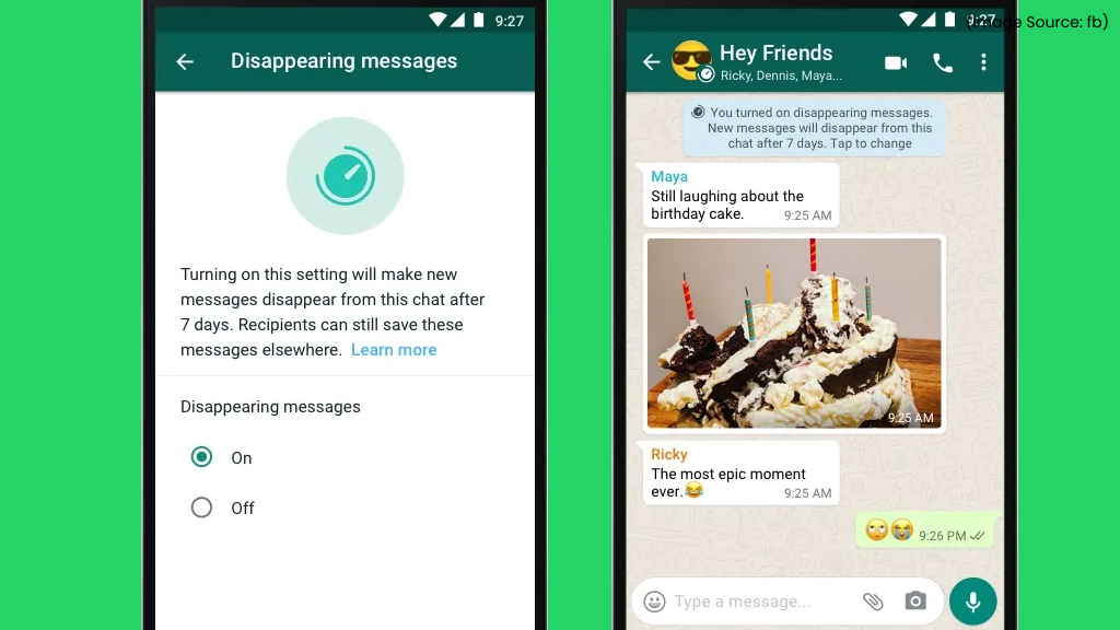 Turn On Disappearing Messages