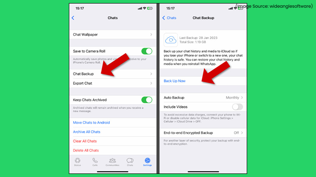 Back up Your Chat History in Whatsapp