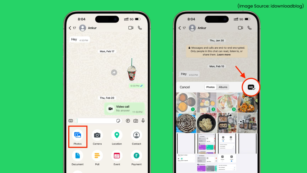 Send HD Photos and Videos