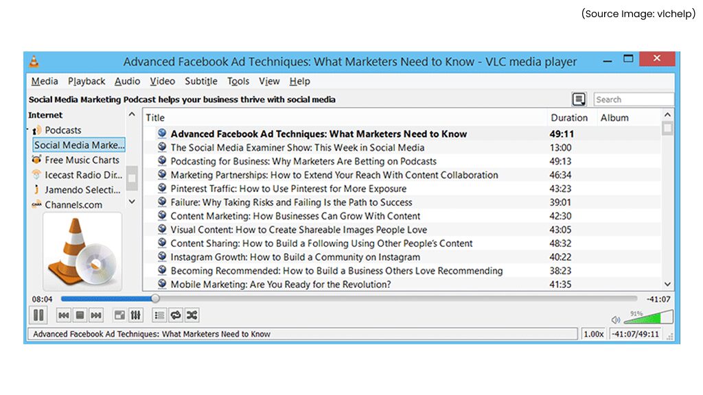 Manage and Listen to Podcasts Using VLC’s Built-In Podcast Manager