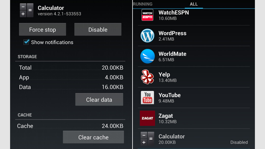 Check for Disabled Apps