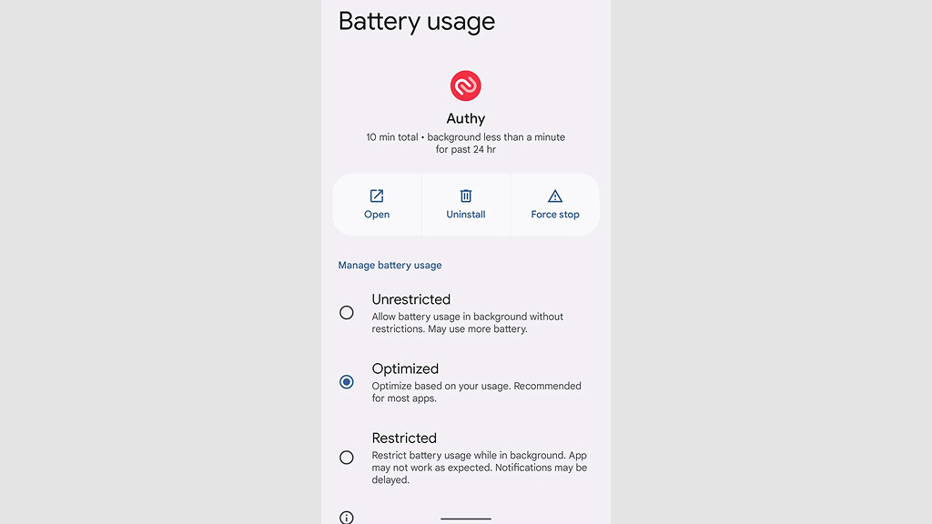 Review App Data and Battery Usage