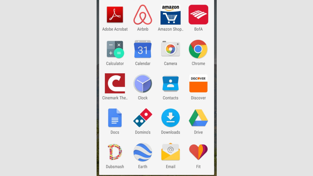 Check the App Drawer