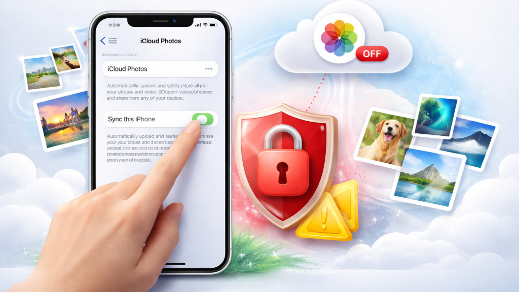 Method 1: Turn Off iCloud Photos Sync (Safest Method)
