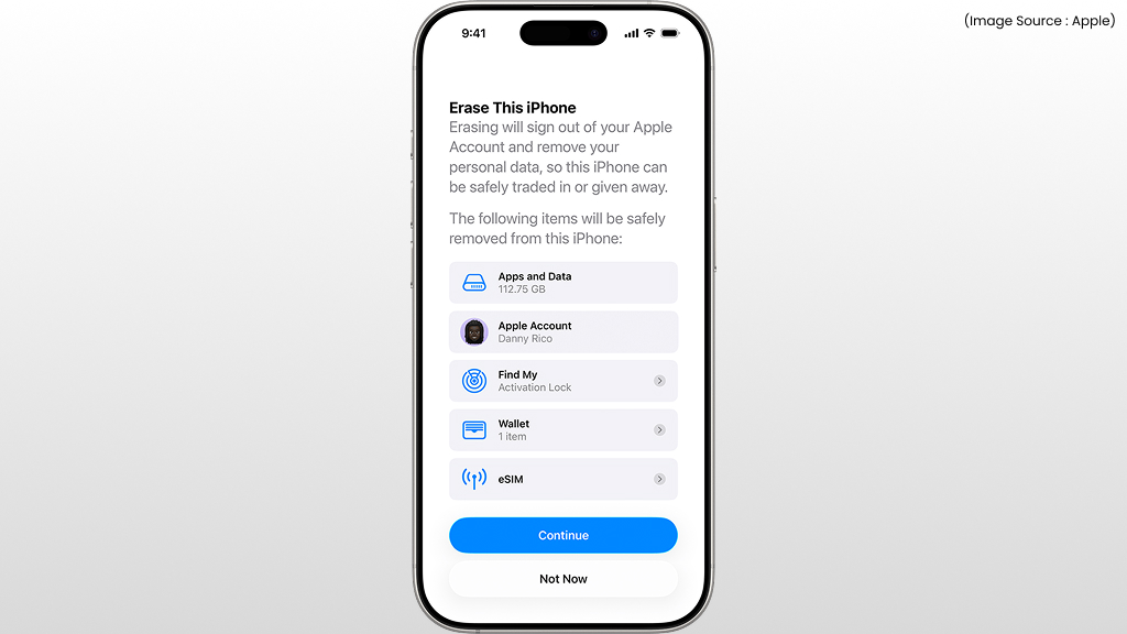 Erase All Content and Settings